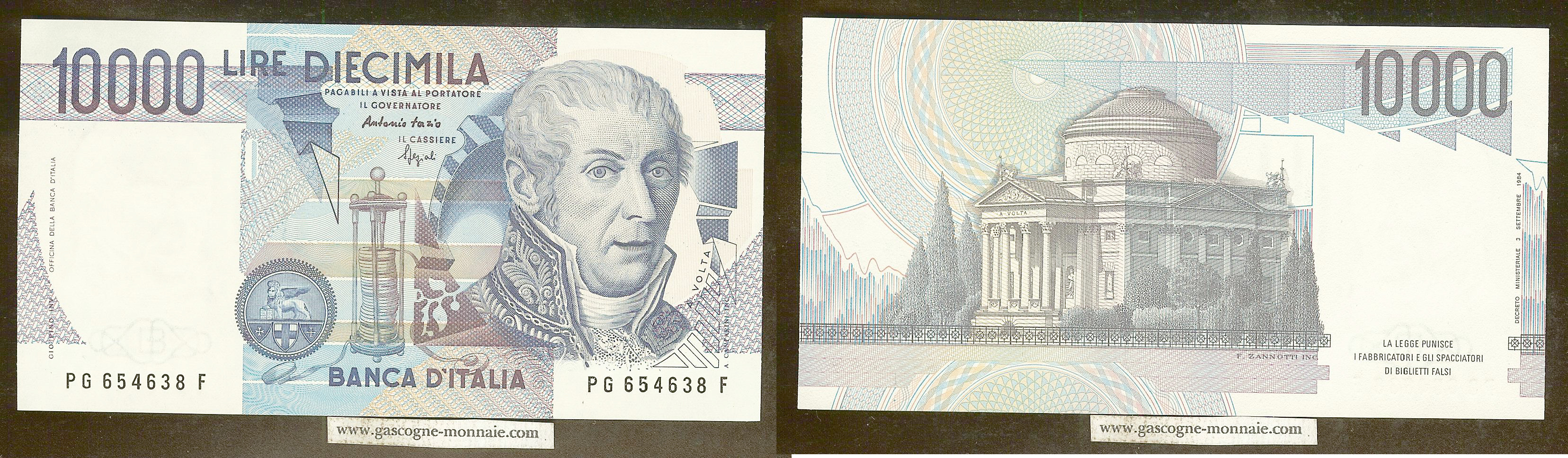 Italy 10,000 lra 1984 New